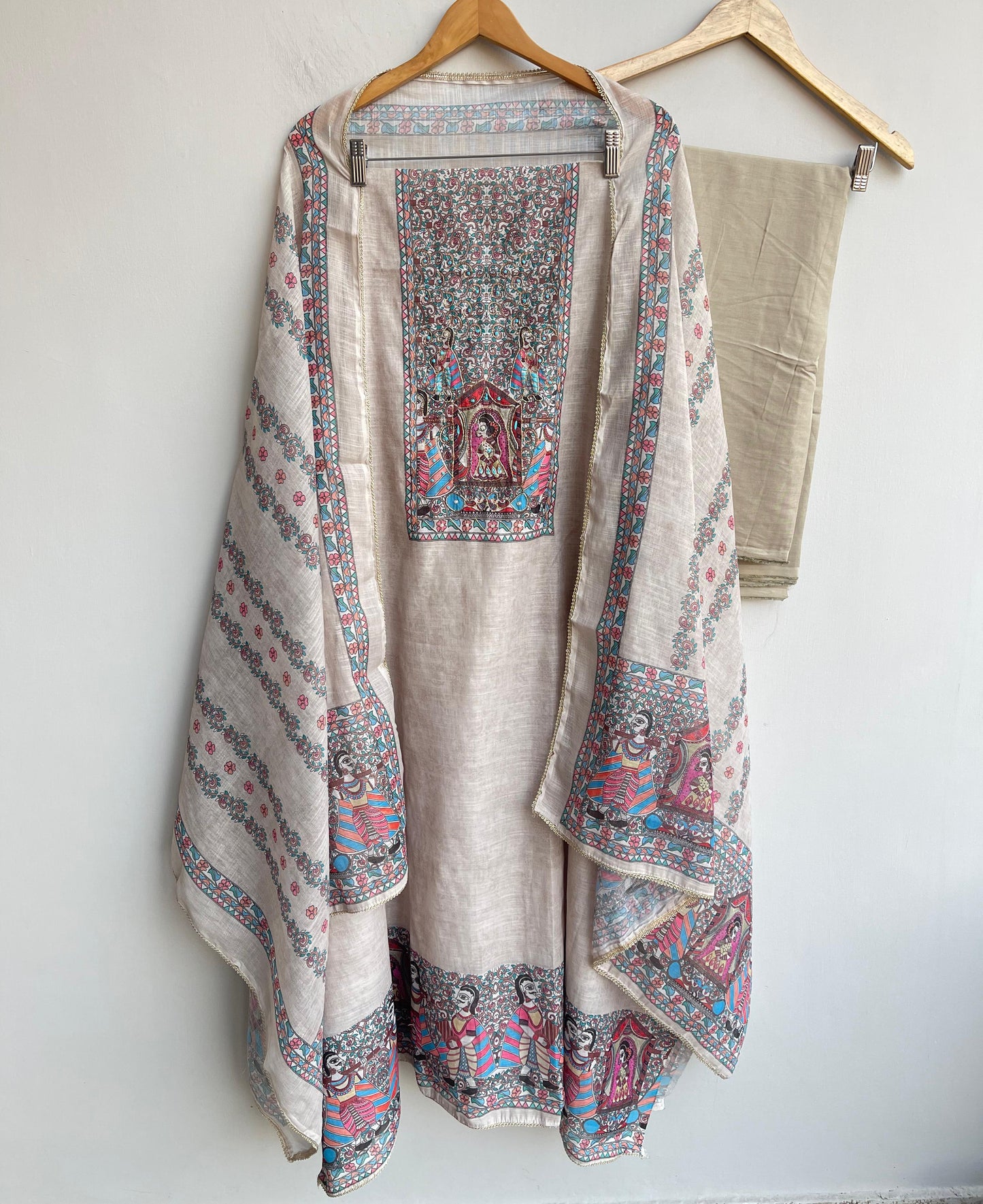 Linen printed unstitched ladies suit Rc18507