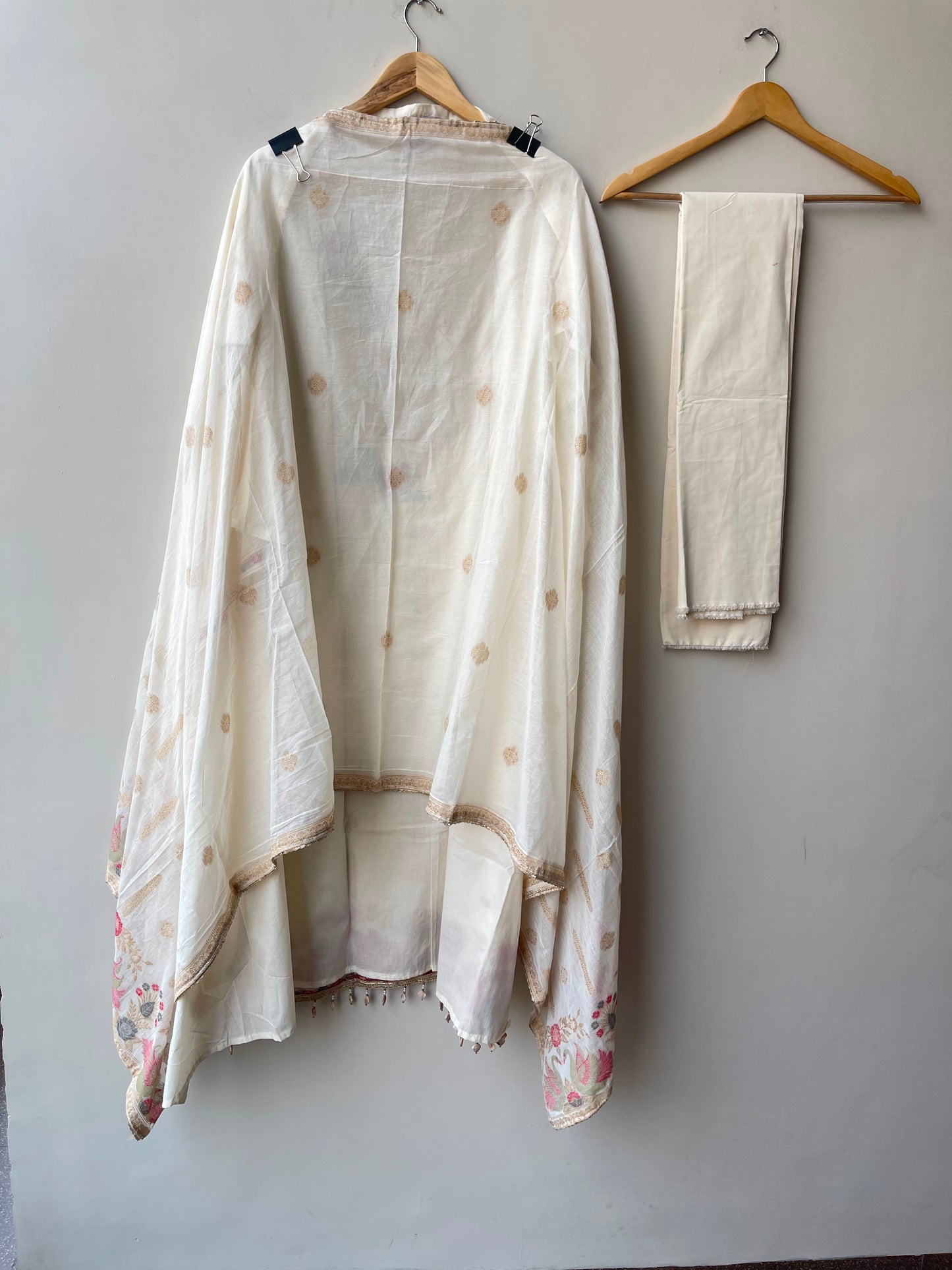Cotton weaving unstitched ladies suit Rc18981