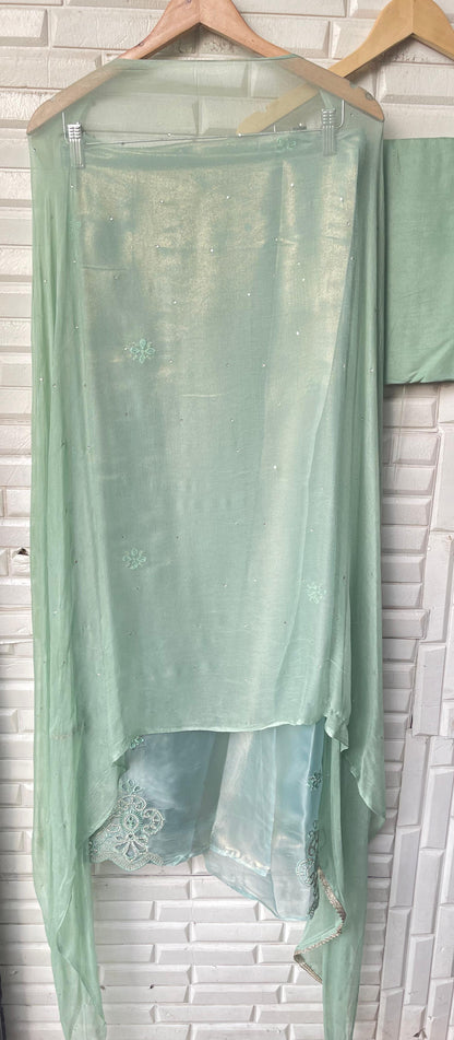 Shimmer paper silk unstitched ladies suit Rc17703 (b)