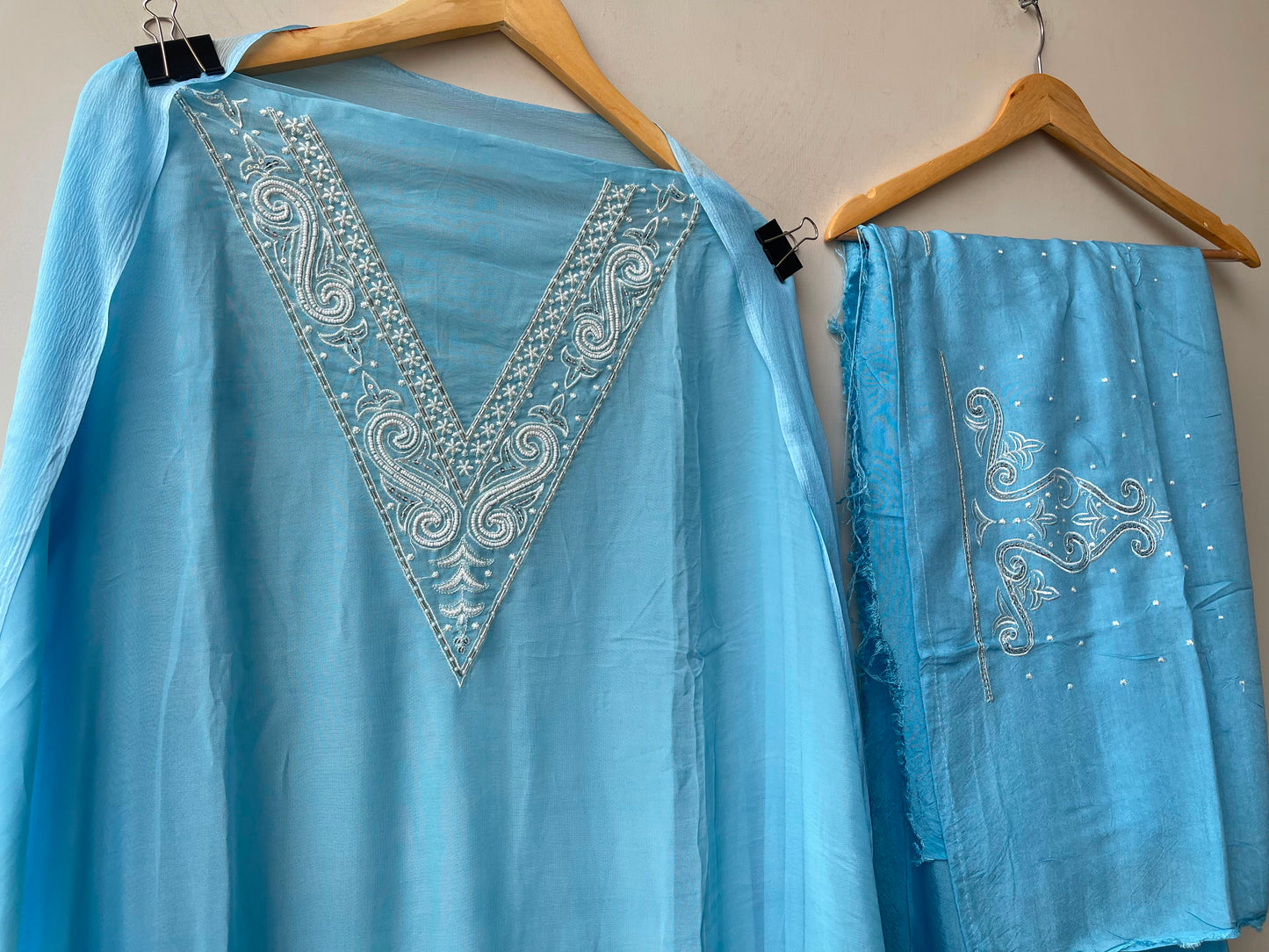 Organza fabric unstitched ladies suit Rc19058