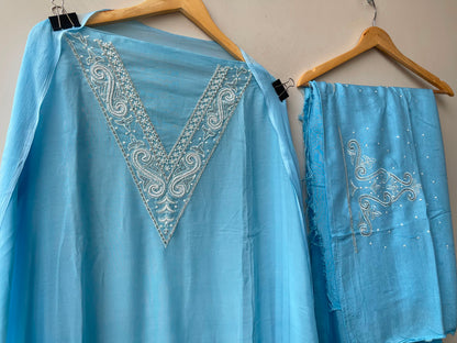 Organza fabric unstitched ladies suit Rc19058