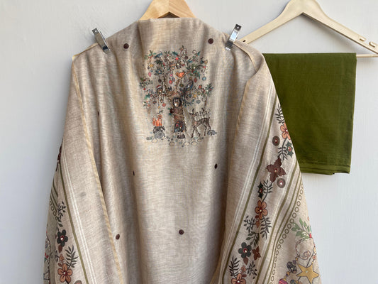 Mul Chanderi Unstitched Ladies Suit RC-18083