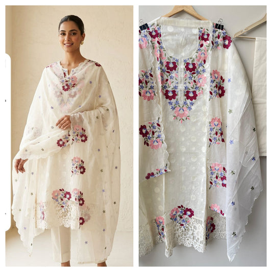 Self mul cotton unstitched ladies suit Rc18897