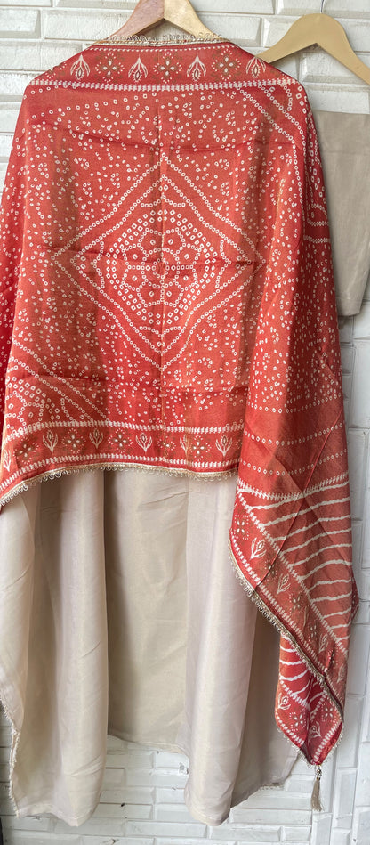 Premium Shimmer Silk Unstitched Designer Suit Set