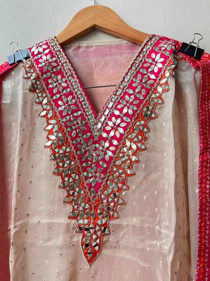 Banarasi shimmer silk ladies unstitched suit Rc19248