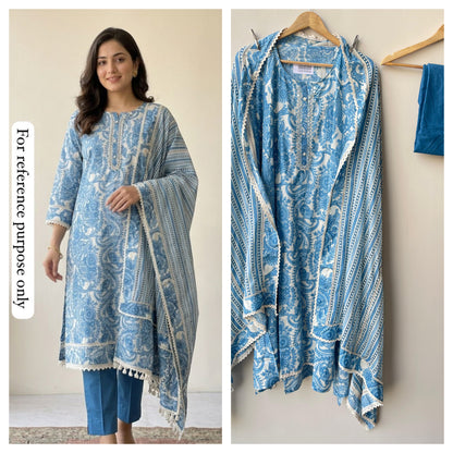 Soft Cotton Printed Unstitched Ladies Suit RC18856