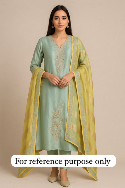 Shimmer silk unstitched ladies suit Rc17828