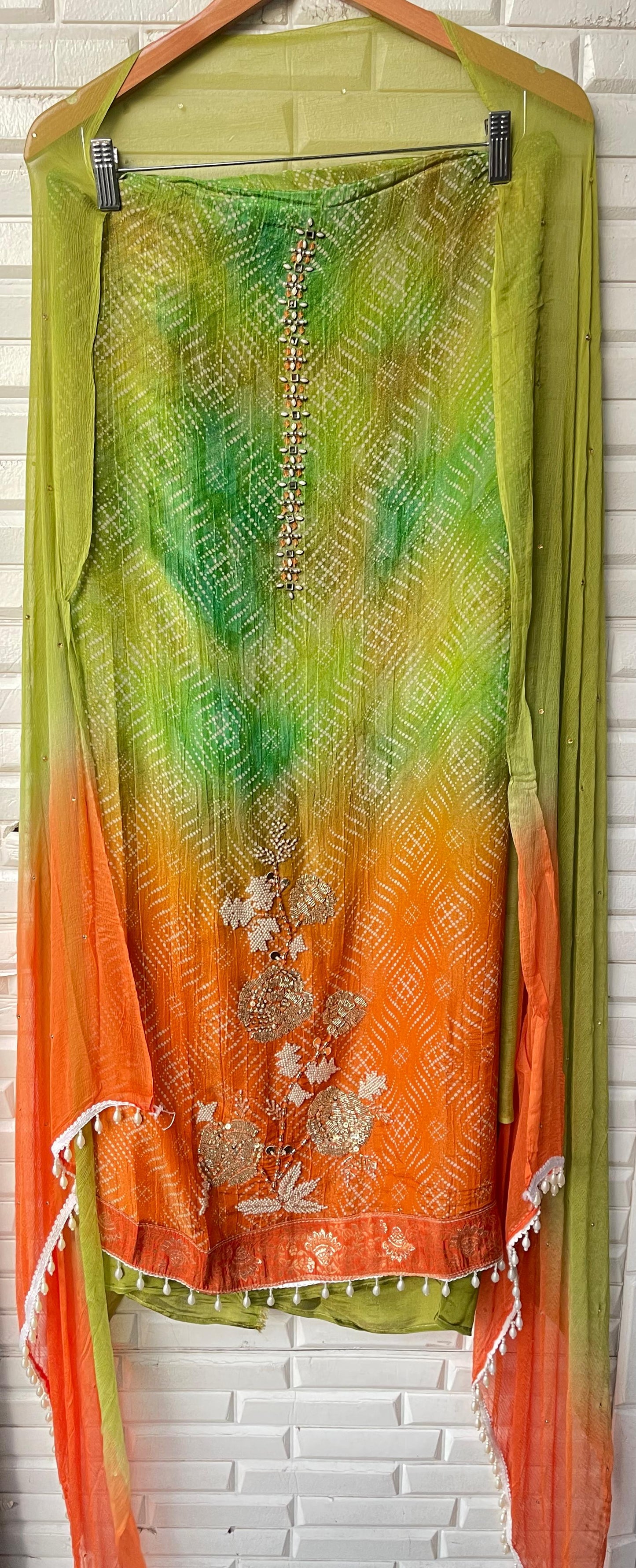 Tissue shimmer silk unstitched ladies suit Rc17736 (c)