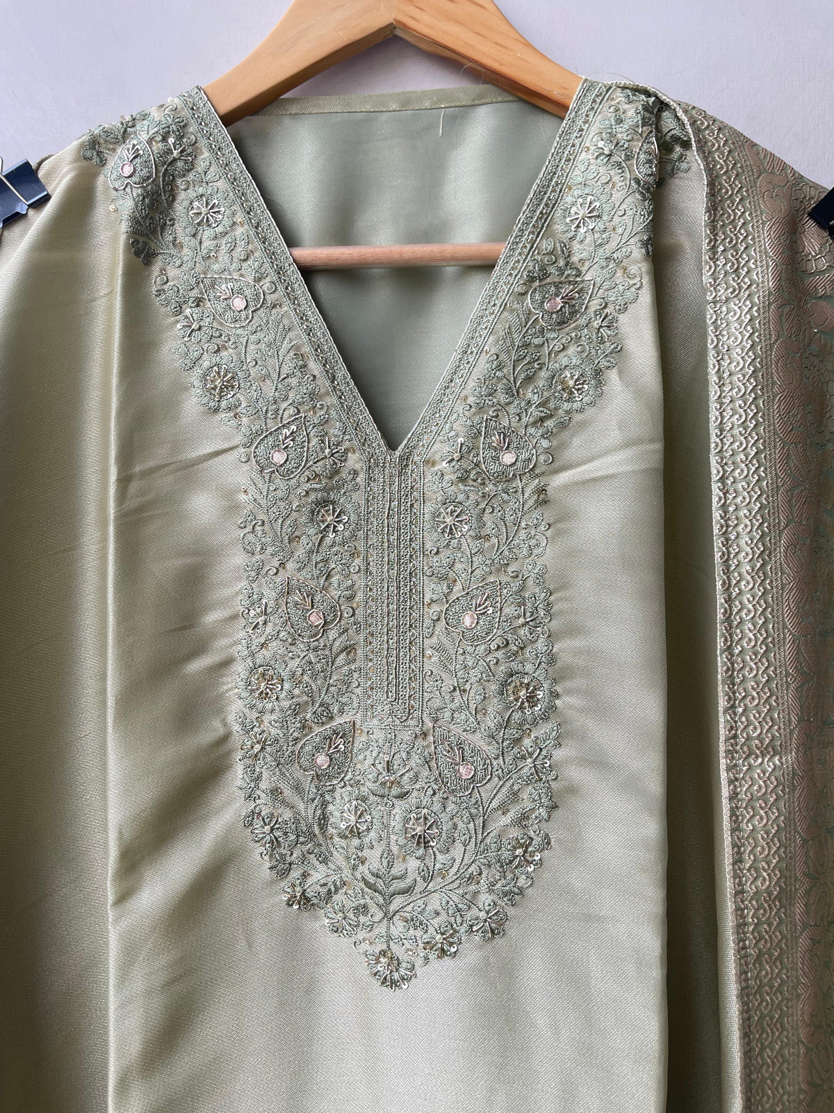 Pure Giraffe shimmer silk unstitched ladies suit